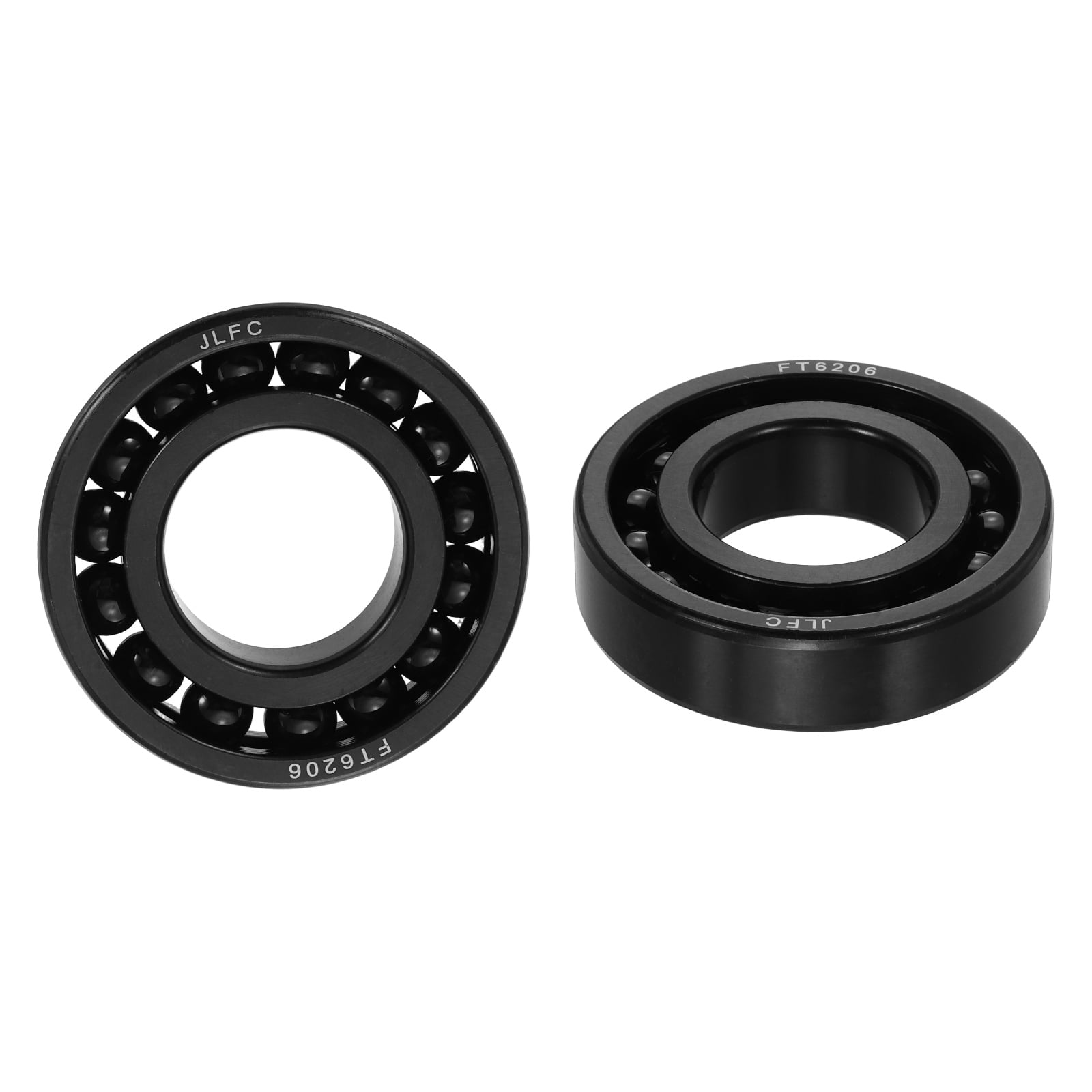 2 Pcs 6206 Deep-Groove Ball Bearings, 29.8x62x16mm Double Metal Shields Precision High-Temperature-Resistant Chrome Steel Bearings for Rolling Mills Ovens Gearboxes