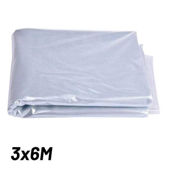 2 Pcs 6M Clear Polythene Plastic Sheeting Vegetable Greenhouse Agricultural Cultivation Cover Anti-UV Protect Film for Garden Diy Material Cover