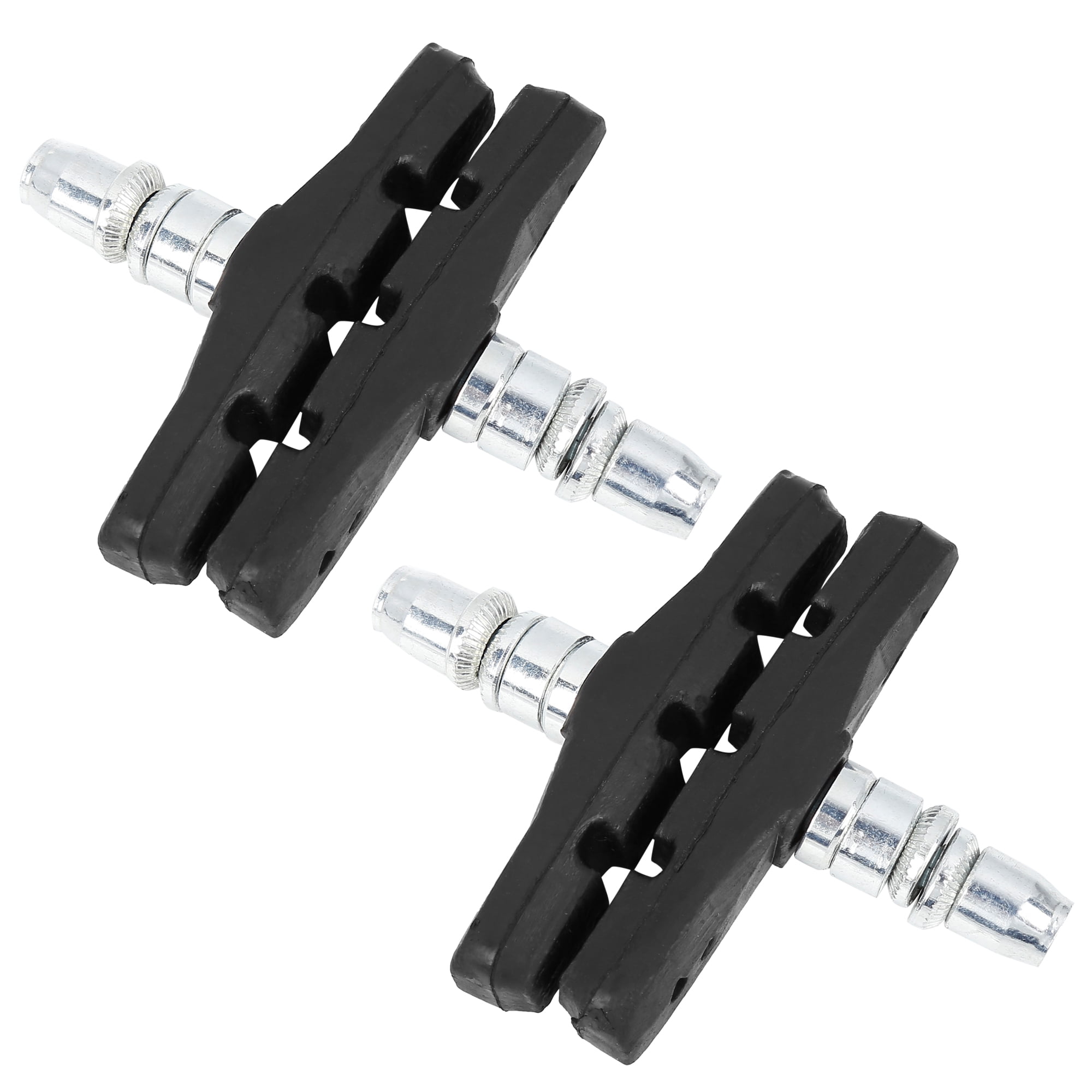 2 Pcs 6mm Thread Dia Carved Black Rubber Mountain Bicycle Road Bike Brake Pads