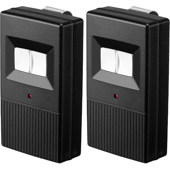 2 Pcs 8 Dip Switch Garage Door Remote Two Button Garage Remote Compatible with Delta 3 (DT DTA DTD DTC DNT00002A) Opener 310mhz, Control 2 Different Doors Simultaneously