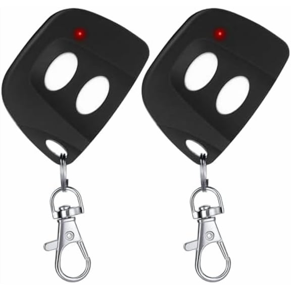 2 Pcs 8 Dip Switch Garage Door Remote Two Button Garage Remote Compatible with Linear Delta 3 (DT DTA DTD DTC DNT00002A) Opener 310mhz, Control 2 Different Doors Simultaneously