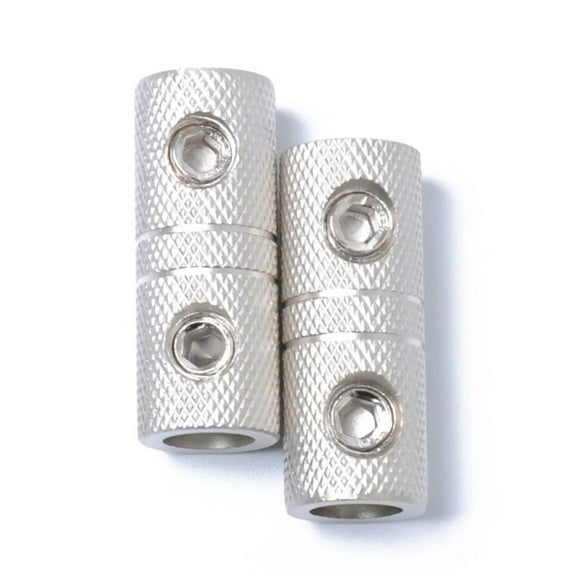 2 Pcs 8 Gauge Wire Couplers Audio Car Brass Terminal Butt Connectors 8Ga Sliver