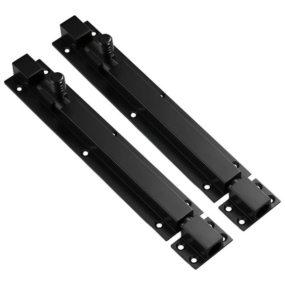 2 Pcs 8 Inch / 22.6 cm Slide Bolt Locks for Doors, Stainless Steel Latch, Easy Installation, Anti-Theft Security for Sliding Doors, Windows, Bathroom