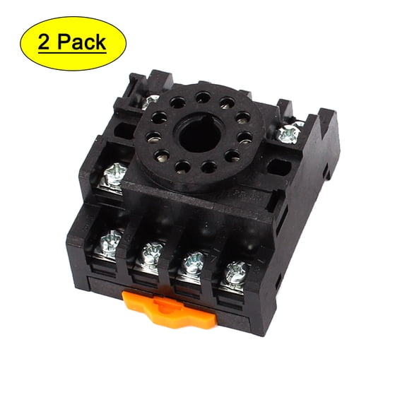 2 Pcs 8 Pin PF083A PF113A Power Timer Relay Socket Base Holder