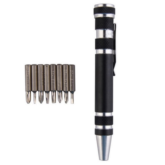 2 Pcs 8-in-1 Screwdriver Set, Glasses Screwdriver, Mini Eyeglass Screwdriver Repair Kit, Steel Magnetic Tiny Precision Screwdriver Kit for Watch, Eyeglass, Sunglasses, Electronics, Cellphone, Jewelry