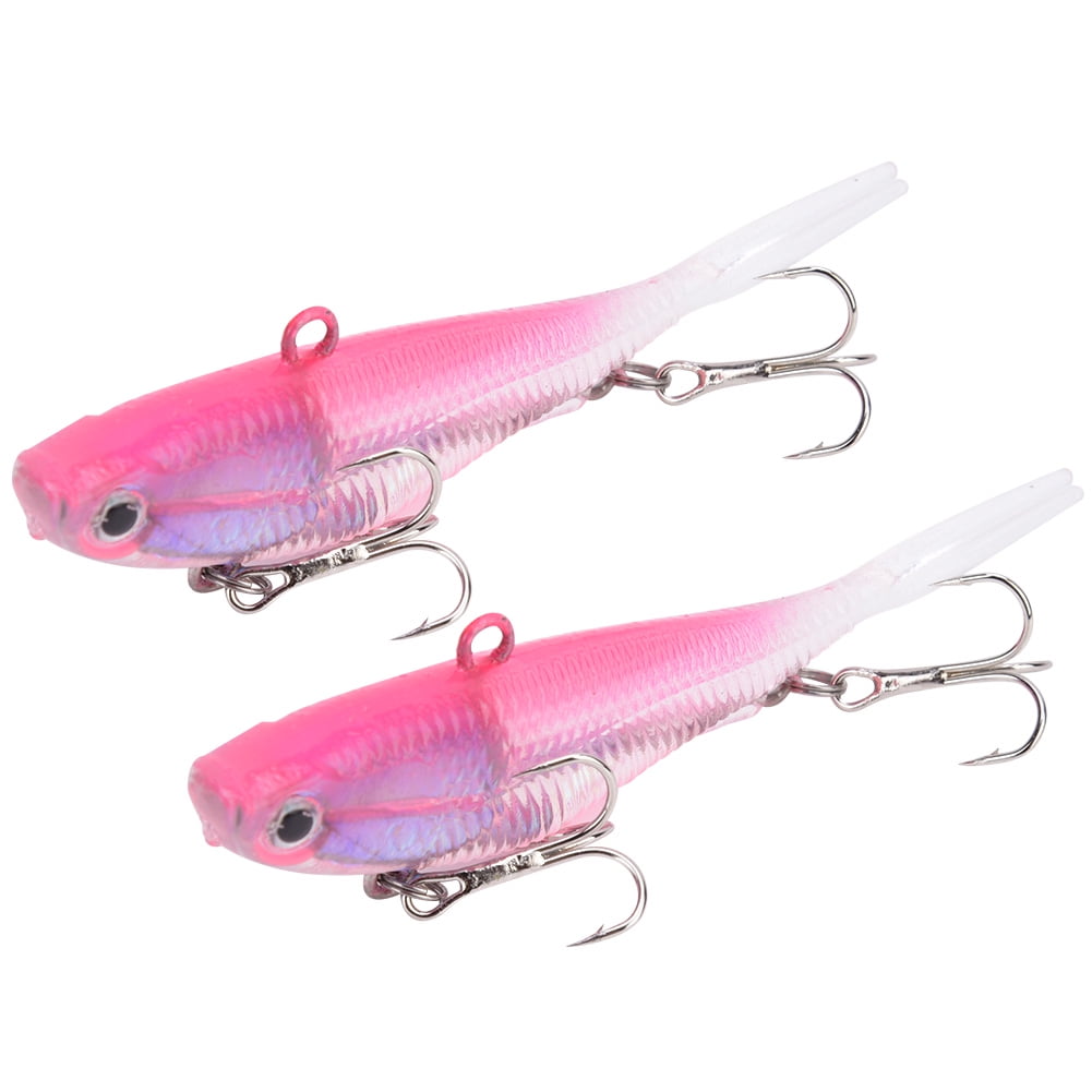 2 Pcs 9.5cm Wobbler Artificial PVC Fish Lure Soft Baits Fishing