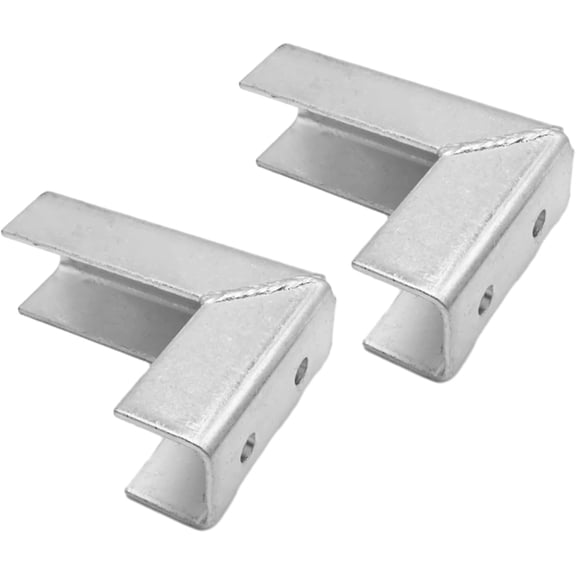 2 Pcs 90 Degree Wrap Angle Splice for 1/2" Bolt in 1-5/8" Strut Channel, 4 Hole Corner Connector Bracket, 4mm Thickness
