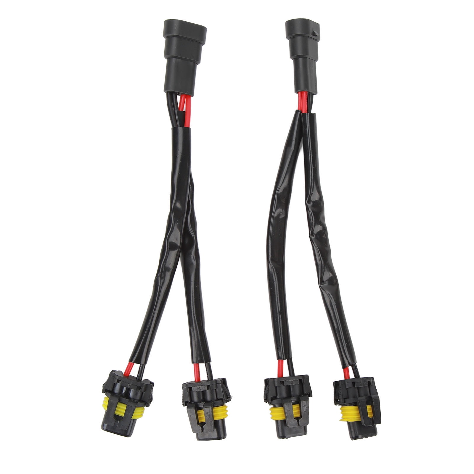 2 Pcs 9005 9006 Male to Female Headlight 2 Way Splitter Wires Headlamp