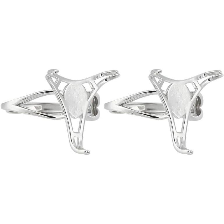 Pcs 925 Sterling Silver Ring Bases Adjustable Prong Ring