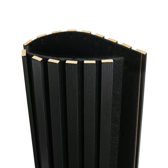 2 Pcs 95.3'' x 23.8'' 3D Slat Wall Paneling,Sound Absorbing Wall Panls for Living Room,Curved Wall Décor(30.9 sq.ft./Case)