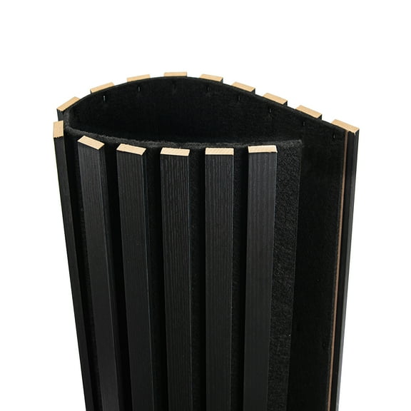 2 Pcs 95.3'' x 23.8'' 3D Slat Wall Paneling,Sound Absorbing Wall Panls for Living Room,Curved Wall Décor(30.9 sq.ft./Case)