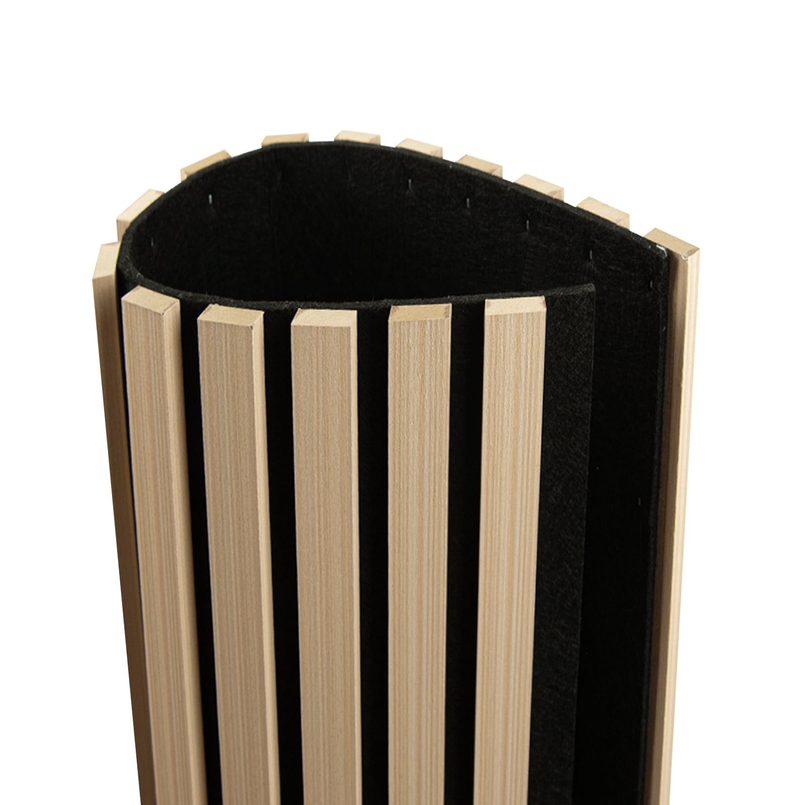2 Pcs 95.3'' x 23.8'' 3D Slat Wall Paneling,Sound Absorbing Wall Panls for Living Room,Curved Wall Décor(30.9 sq.ft./Case)
