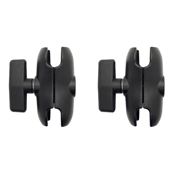 2 Pcs 9CM Length Aluminium Alloy Double Socket Arm for RAM with 1.5 Inch Ball Base Mount Camera Extension