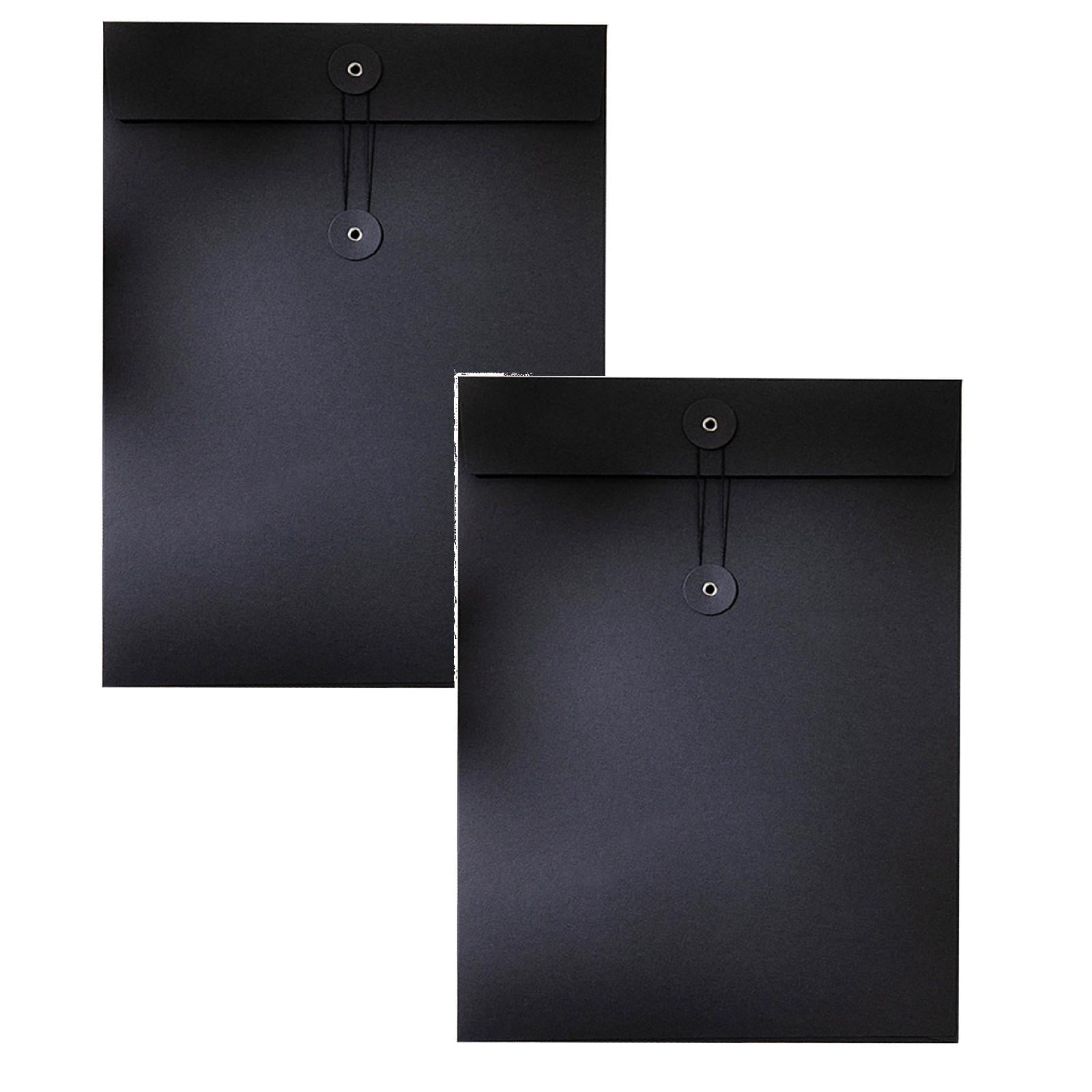 2 Pcs A4 Kraft String File Folder Envelope ，String Tie ，Project ...