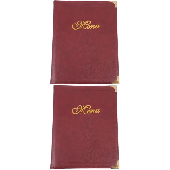 2 Pcs A4 Menu Book Reusable Restaurant Folder Man
