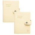 thumbnail image 1 of 2 Pcs A7 Travel Notebook Passport Holder Hardcover Journal Notebooks Journals Notebook Faux Leather Refillable Journal with Passport Pocket Notebooks for Work Travel, 3.14"x4.33", Light Yellow, 1 of 6