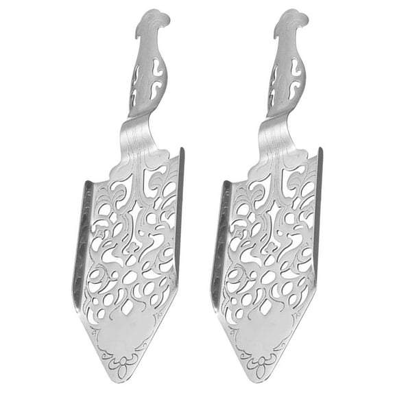 MIPCASE 2Pcs Sturdy Stainless Steel Absinthe Spoon with Comfortable Weighted Handle for Home Use