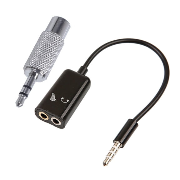 2 Pcs Accessories:1 Pcs 3.5mm Stereo Male to Mono Female Audio Adapter & 1 Pcs 3.5mm Stereo Audio Splitter
