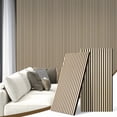 thumbnail image 1 of 2 Pcs Acoustic Slat Wood Wall Panel, 46.45" x 23.81" Wood Slat Soundproof Wall Panel Interior Acoustic Decorative Wood Panels, Wall Decoration Interior Wall Decor for Noise Reduction, Ash Wood, 1 of 7