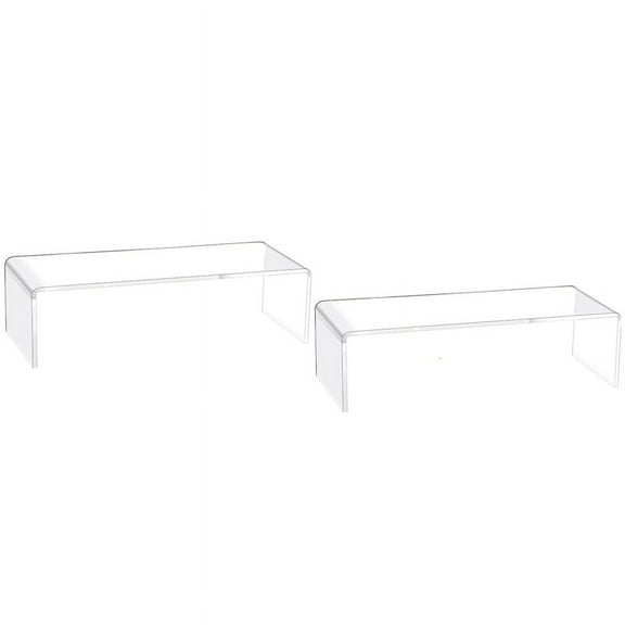 2 Pcs Acrylic Display Stands Risers Dessert Table Set Rectangular Clear Stand Riser for