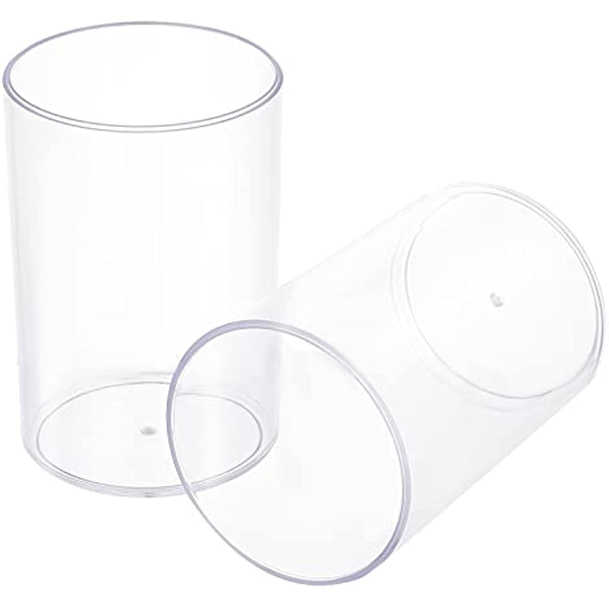 2 Pcs Acrylic Pen Holders Round Shape Clear Pencil Holder Make up Brush