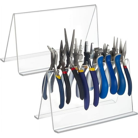 2 Pcs Acrylic Pliers Rack 3.9x8.3x4.7Inch Clear Acrylic Pliers Pliers Organizer Rack Holder Jewelry Tool Holder Pliers Organizer Stand for Storage Tongs Jewelry Clear DIY