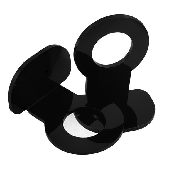 FONDOTIN Baseball Ball Holder Acrylic Ball Stand Black 2Pcs