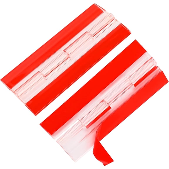 2 Pcs Acrylic Small Plastic Hinges - Continuous Transparent Self-Adhesive Folding Hinge Tools for Cabinet Drawer Furniture Aquarium DIY Crafts Display Stand 100x42 mm