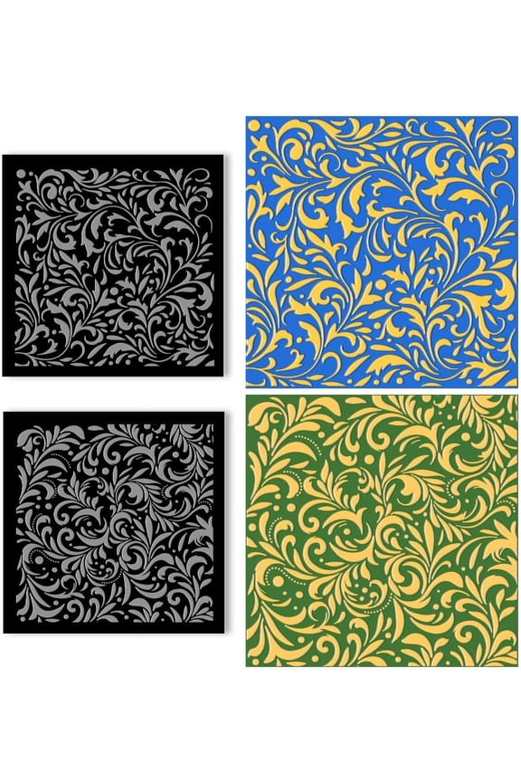 2 Pcs Acrylic Textured Mat Retro Floral Polymer Clay Texture Sheets Embossing Polymer Clay Tools for Clay Earrings Making Jewelry Design3.9x3.9Inch Clear DIY