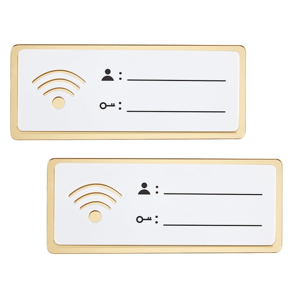 2 Pcs Acrylic Wifi Password Sign 3.15x7.87 Inch WiFi Sign Stickers Self-Stick On The Wall Or Door for DIY