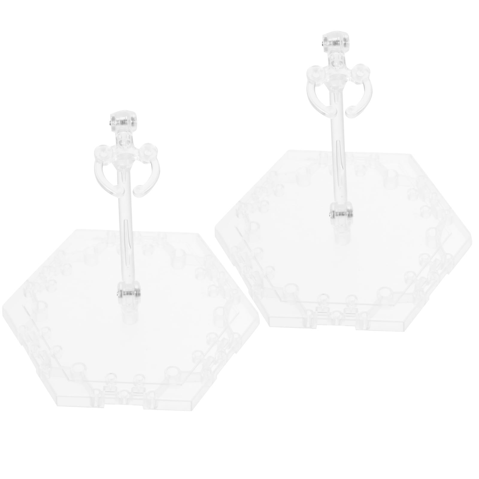 2 Pcs Action Figure Stand Display Shelf Plastic Models Tablescape Decor ...