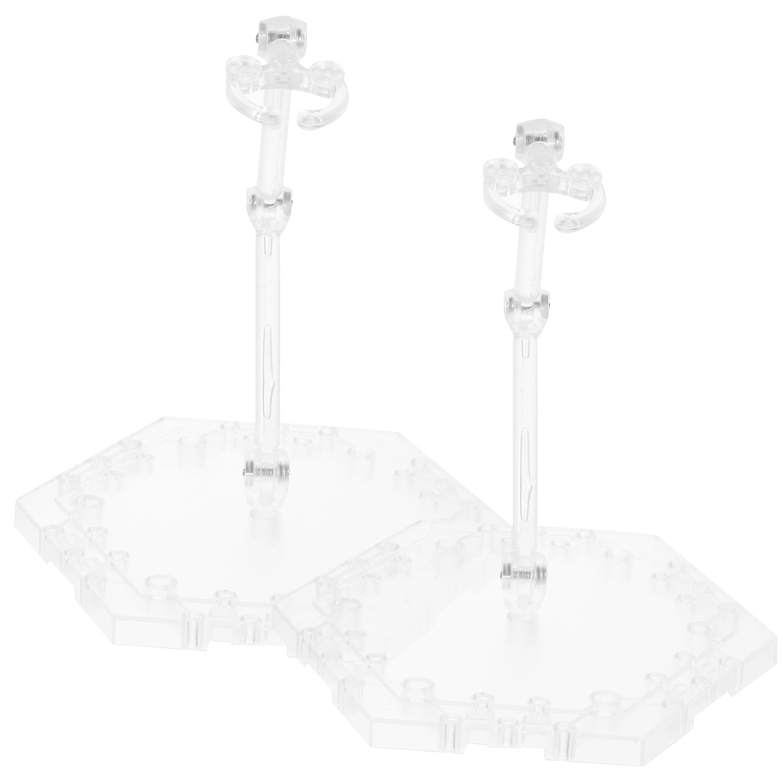 2 Pcs Action Figure Stand Models Plastic Doll Stand Action Figure ...