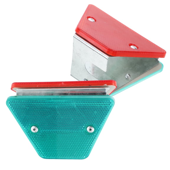 HINTRMENT 2-Pack Reflective Road Markers, ABS Material, 4.32 x 3.14 x 3.14 Inches, High Visibility