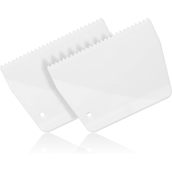 2 Pcs Adhesive Spreader Plastic Trowel 3/16" Tooth Notched Glue Spreader Hardwood Flooring Spreader Plastic Notch Trowel