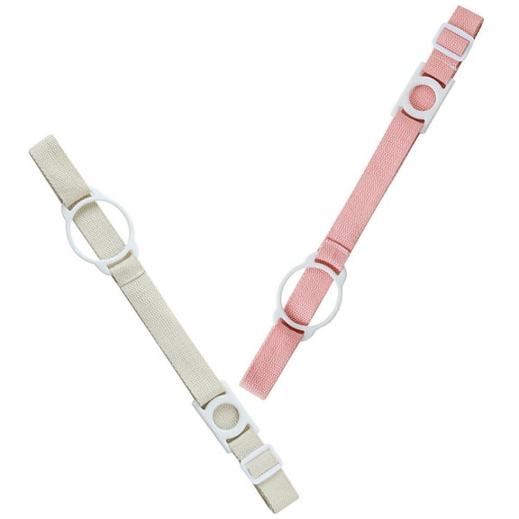 2 Pcs Adjustable Bottle Strap Water Sling Kettle Stroller Toy Leash Carrier Cup Silicone Buckle Cloth Belt Child