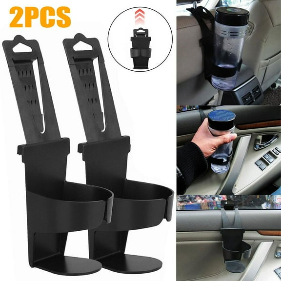 2 Pcs Adjustable Car Cup Holders for Seat Back Door Mount Drink Bottle by Coconut Ok