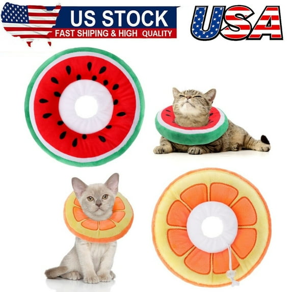 2 Pcs Adjustable Cat Cone Collar Soft Small Cat Recovery Elizabethan Collar