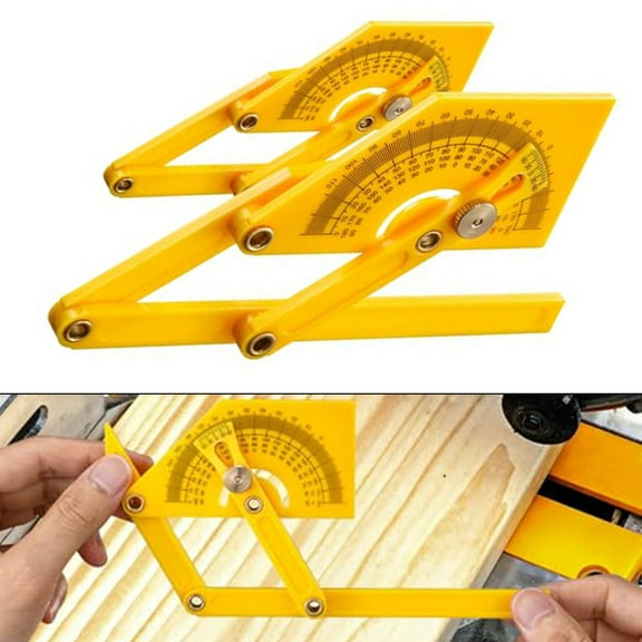 2 Pcs Adjustable Protractors 0-180 Perfect for Carpentry DIY Projects
