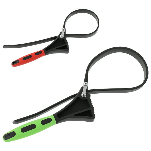 2 Pcs Adjustable Rubber Strap Wrench Set with Nonslip Handle Multifunctional Oil Filter Wrench for Plumbing Repair Shower Head Tap