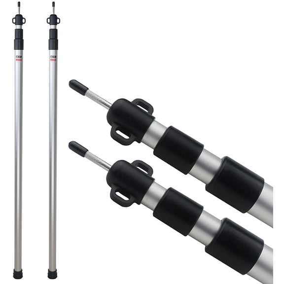 Bibana 2-Pack Adjustable Telescopic Poles, Aluminum Tarp Support Rods for Camping Canopy & Wind Shelter