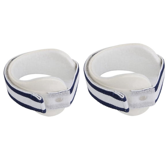 2 Pcs Adjustable Tennis Elbow Support Epicondylitis Clasp Pain Relief White-M & L