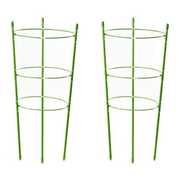 2 Pcs Adjustable Tomato Cage for Garden,Retractable Plant Support Height 18 Inches Plant Stake, Support Rings for Vegetables,Flowers,Fruit, Rose Climbing Plants