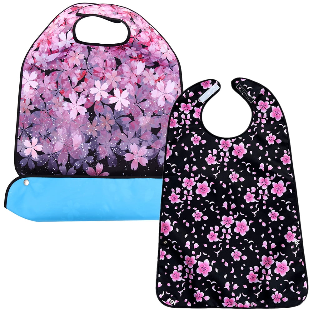 2 Pcs Adult Bib for Adults Eating Washable Hangers Bibs Shirt Baby