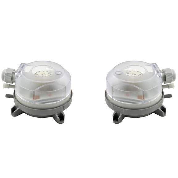 2 Pcs Air Differential Pressure Switch Adjustable - Pressure Air Switch 20-200Pa & 50-500Pa