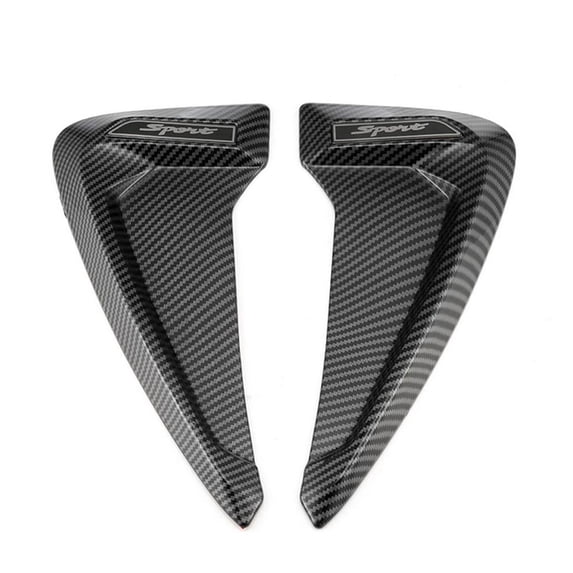 2 Pcs Air Flow Vent Fenders Side Decor Sticker for Car Intake Grille Duct Decor - Carbon Fiber Look Self-Adhesive