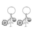 thumbnail image 1 of WRISTBIQUE Travel Tokens Airplane Pendant Ornament Silver 2pcs Key Fob Decoration, 1 of 8