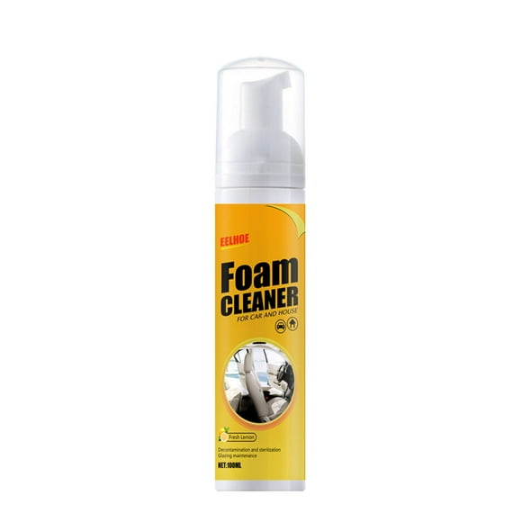 2 Pcs All-Purpose Foam Cleaner for Car Interior - Strong Cleaning Spray for Dashboard, Steering Wheel, Leather, Plastic - Water-Based Formula with 3-Month UV Protection - 30ml