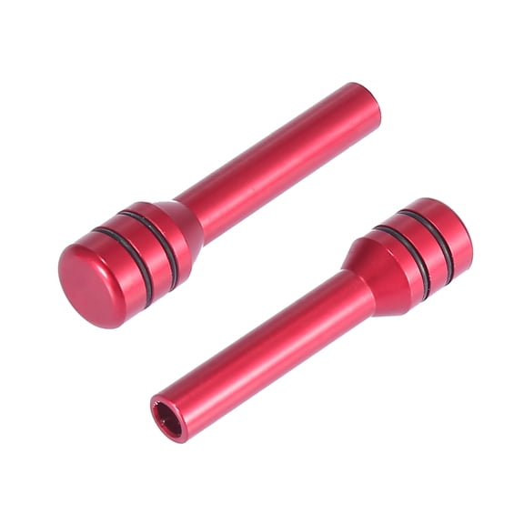 2 Pcs Aluminum Alloy Interior Door Lock Knob Pull Pins Covers for SUV Truck Automobile Red