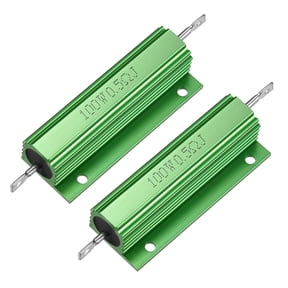 2 Pcs Aluminum Case Resistor 100W 0.5Ohm Wirewound for Replacement Converter