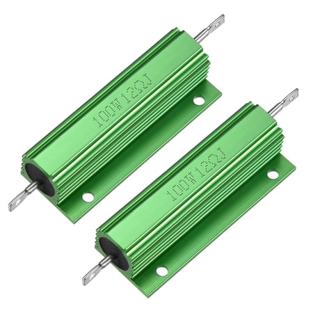 2 Pcs Aluminum Case Resistor 100W 12 Ohm Wirewound for Replacement Converter